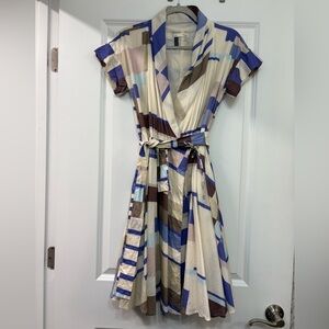 Hoss Intropia dress size 38. Wrap dress. lined. Cotton